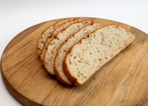Pieces of chopped bran bread Stock Photos