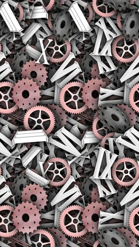 Pieces of Clock Seamless Endless Animation, Background, Loop 库存影片 331864276
