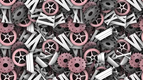 Pieces of Clock Seamless Endless Animation, Background, Loop Vídeos de archivo 333591863
