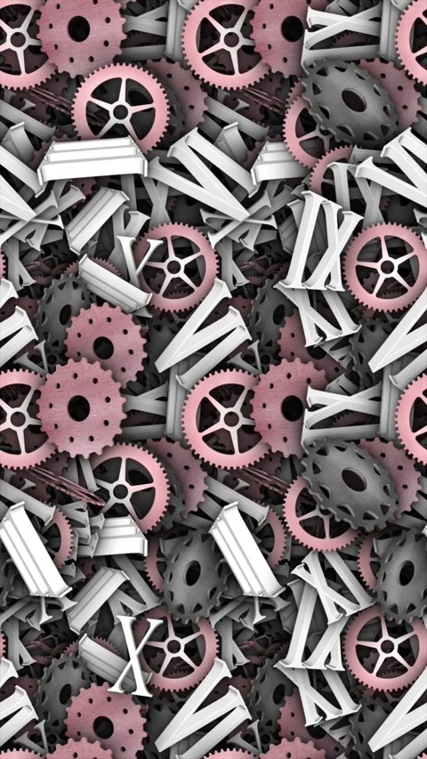 Pieces of Clock Seamless Endless Animation, Background, Loop Stock-Footage 336216001