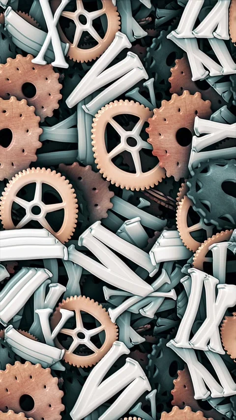 Pieces of Clock Seamless Endless Animation, Background, Loop Vidéo 342283422