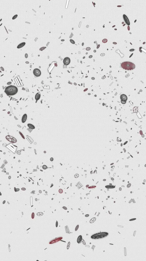 Pieces of Clock Seamless Endless Animation, Background, Loop Stock Footage 342719292