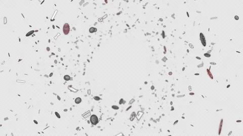 Pieces of Clock Seamless Endless Animation, Background, Loop Stock Footage 342722276