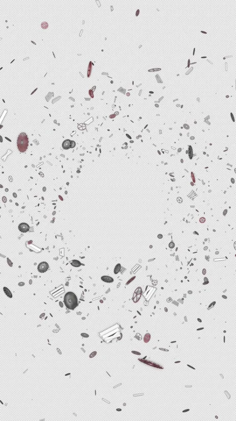 Pieces of Clock Technology Endless Animation, Background, Loop Видео 336540905