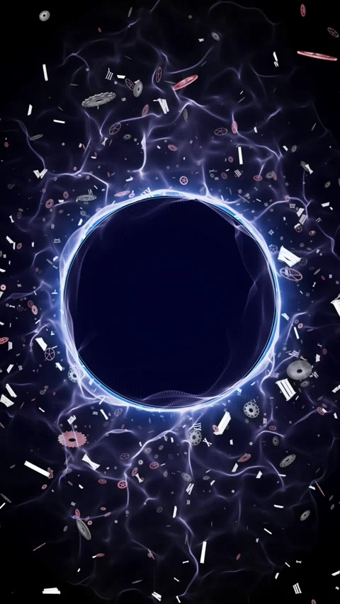 Pieces of Clock Technology Endless Animation, Background, Loop Stock-Footage 336542882