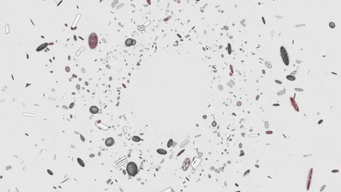 Pieces of Clock Technology Endless Animation, Background, Loop Видео 336545415