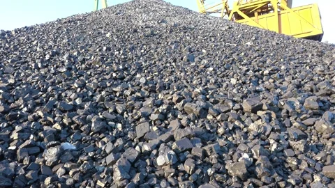 Pieces of coal, close up Stock Footage 205308922