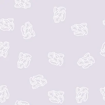 Pieces coconut line seamless pattern Stock Illustration
