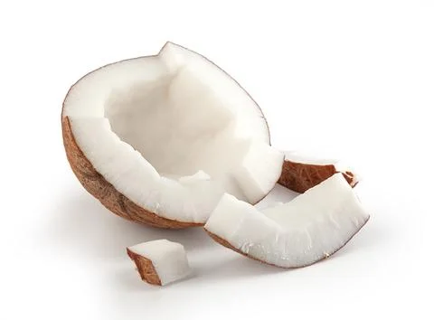 Pieces of coconut Stock Photos