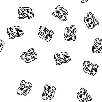 Pieces coconut vector seamless pattern Stock Illustration