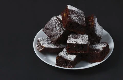 Pieces of coffee cake Stock Photos