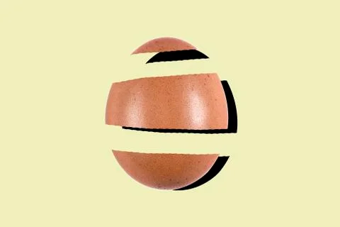 Pieces egg Stock Photos