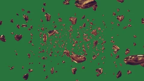 Pieces Falling With Lot On Chroma Key For Compositing Stock-Footage 338017814