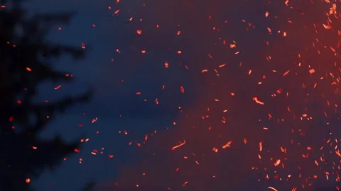 Pieces of fire Stockbeeldmateriaal 268334159