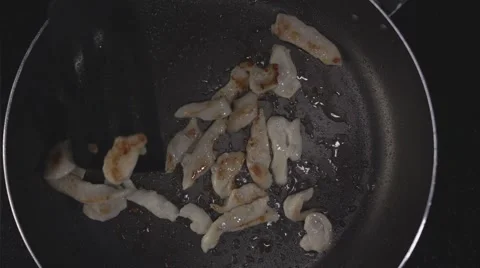 Pieces of fried meat 库存影片 64544185