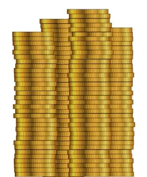 Pieces of Gold Stock Illustration
