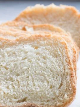 Pieces of home made bread Stock Photos