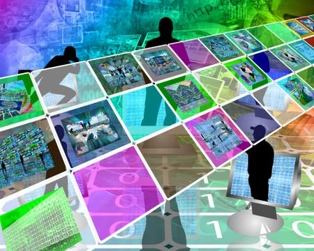 Pieces of the internet Stock Illustration