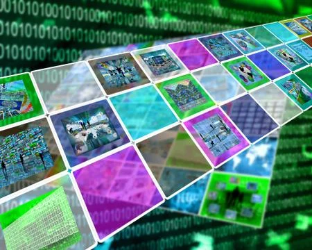 Pieces of the internet Stock-Illustration