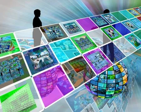 Pieces of the internet Stock Illustration