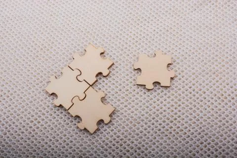 Pieces of jigsaw puzzle as problem solution concept Foto stock