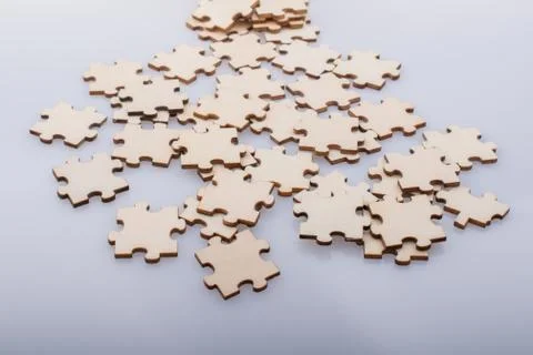 Pieces of jigsaw puzzle  as problem solution concept 写真素材