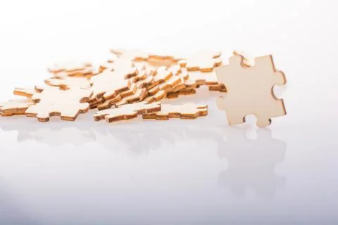 Pieces of jigsaw puzzle as problem solution concept Foto stock