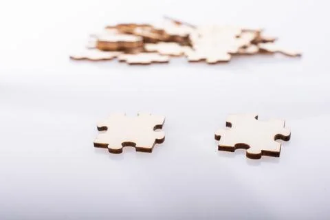 Pieces of jigsaw puzzle as problem solution concept Foto stock