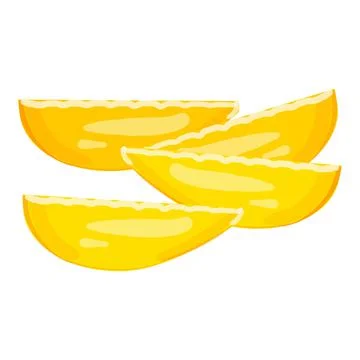 Pieces of mango icon cartoon vector. Cut half Stock Illustration
