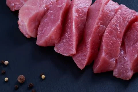 Pieces of meat Stock Photos