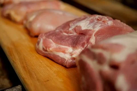 Pieces of meat Stock Photos
