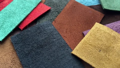 Pieces Of Miscellaneous Leather Vídeos de archivo 263074171