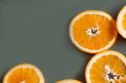 Pieces of orange in lower corner Stock Photos