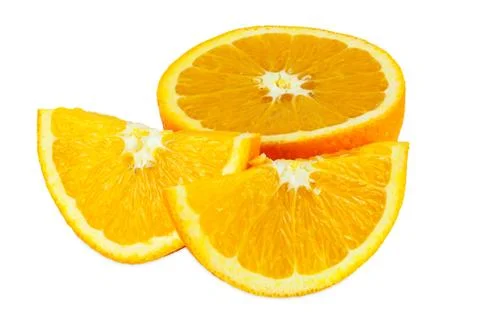 Pieces of orange Stock Photos