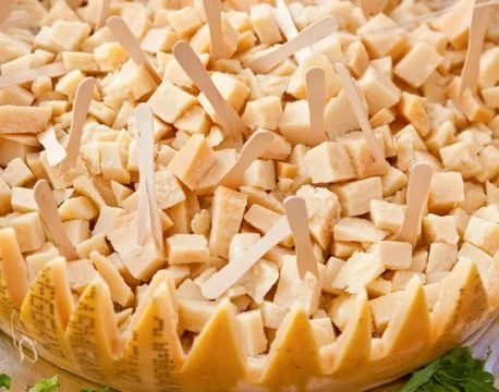 Pieces of parmesan Stock Photos