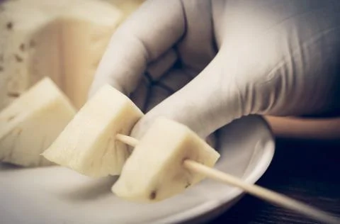 Pieces of pineapple Stock Photos