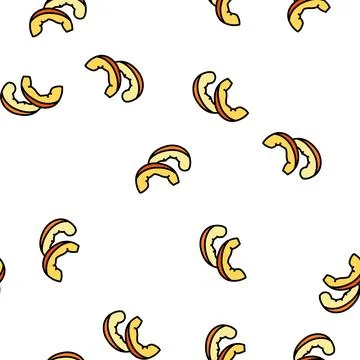Pieces pumpkin peeled vector seamless pattern Stock Illustration