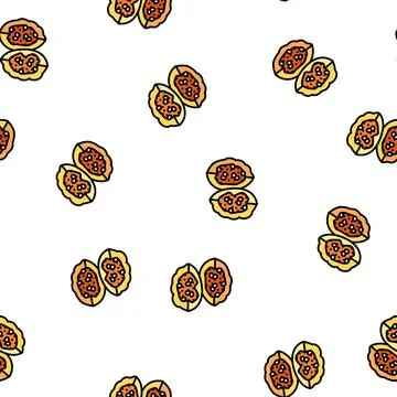 Pieces pumpkin seeds vector seamless pattern Stockillustratie