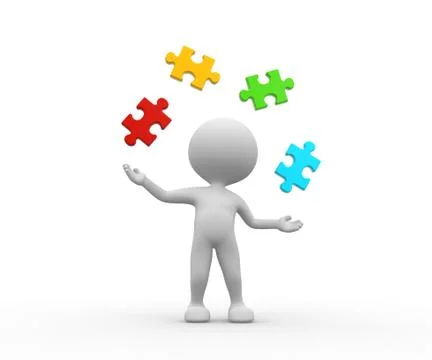 Pieces of puzzle Stock Illustration