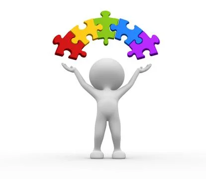 Pieces of puzzle Stock Illustration