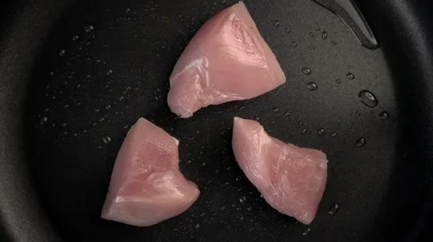 Pieces of raw chicken 库存影片 64683822