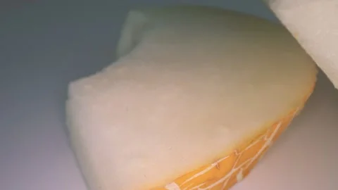 Pieces of ripe melon close up Stock Footage 142241121