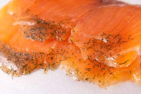 Pieces of a salmon Stock Photos
