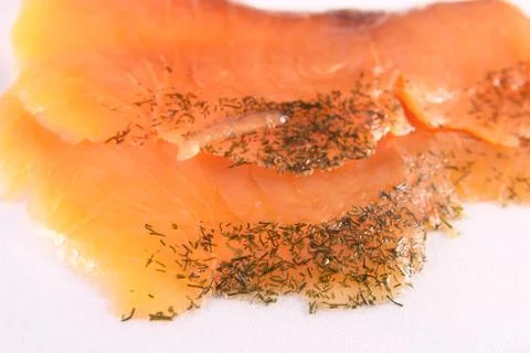 Pieces of a salmon Stock Photos
