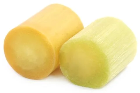 Pieces of sugarcane Stock Photos