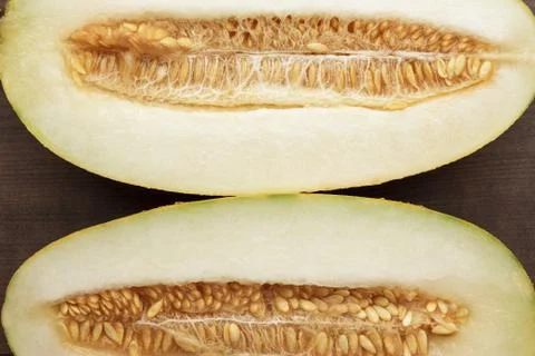 Pieces of sweet melon Stock Photos
