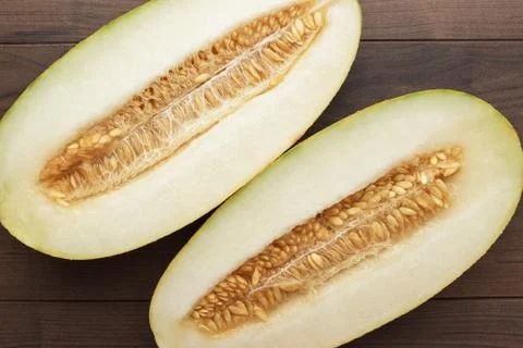 Pieces of sweet melon Stock Photos