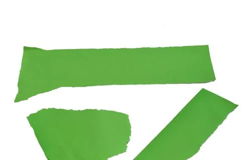 Pieces of torn green leaf. 库存照片