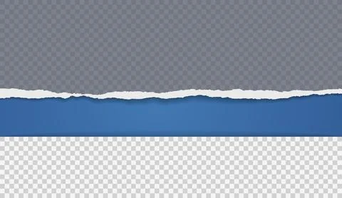 Pieces of torn, horizontal grey and white squared paper with soft shadow are on Stock Illustration