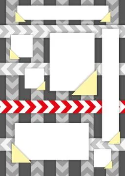 Pieces of torn lined note paper. Stock Illustration